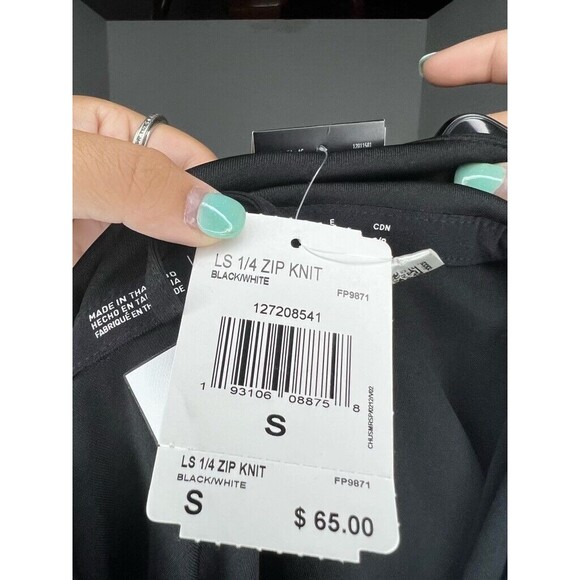 Adidas Performance Mens Size Small Long Sleeve 1/4 Zip Quarter Black White Golf - Picture 4 of 8